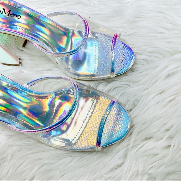 White mermaid clear chunky heel - Picture 8 of 10